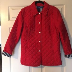 Karen Scott Sport Medium Red Quilted Jacket